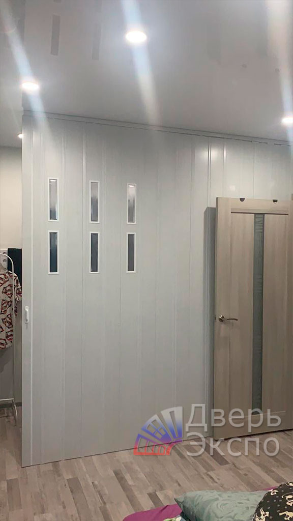 дверь гармошка в интерьере