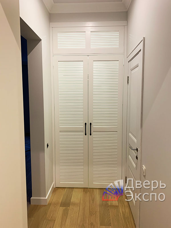 жалюзийные двери и антресоль