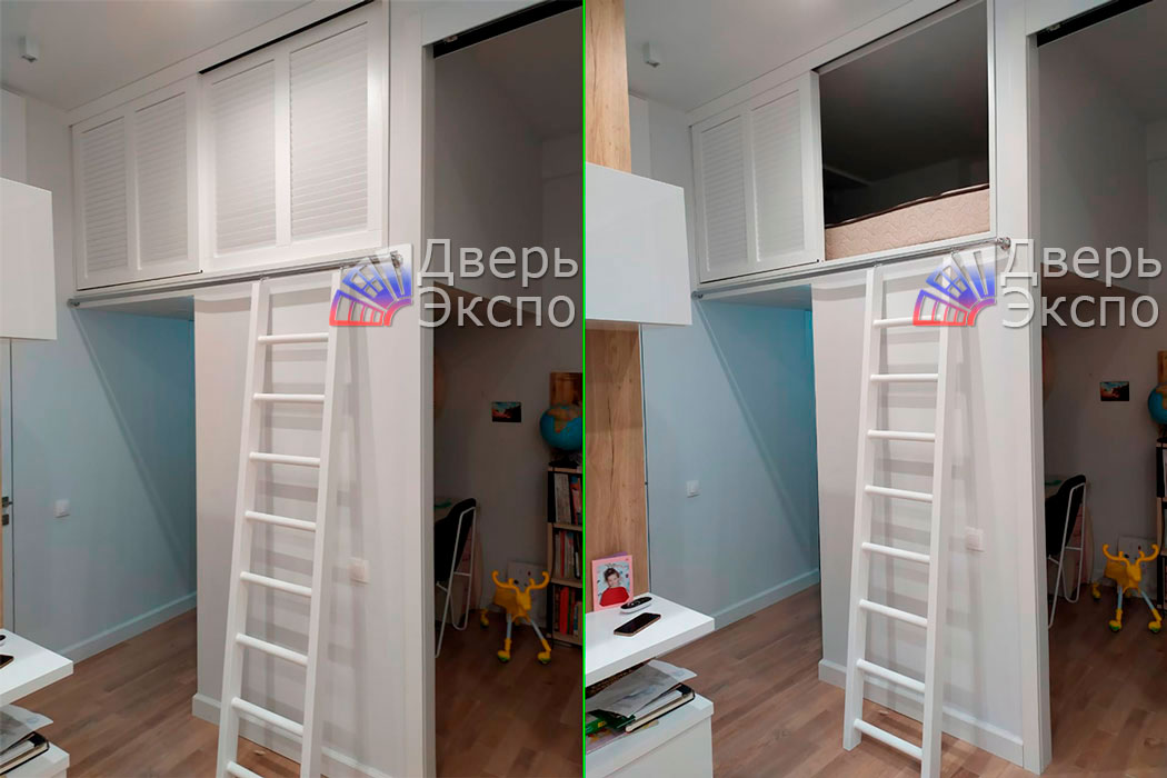 раздвижные жалюзийные двери 68